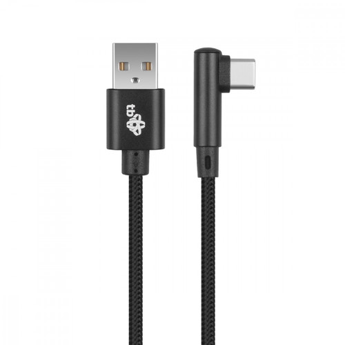 TB Cable USB - USB-C, angle, 1.5m, black