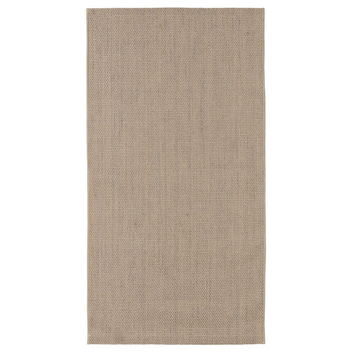 VODSKOV Rug, flatwoven, natural/light grey, 80x150 cm
