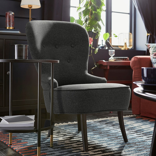 REMSTA Armchair, Gunnared dark grey