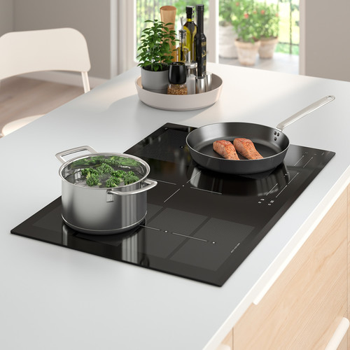 BLIXTSNABB Induction hob, black IKEA 700 black, 78 cm