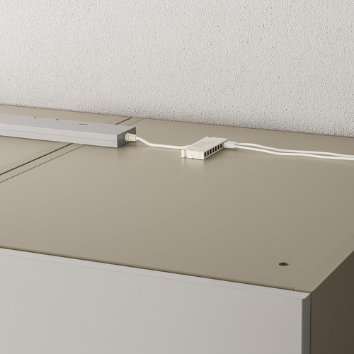 ÖVERSIDAN LED wardrobe lighting strp w sensor, dimmable grey-beige, 96 cm