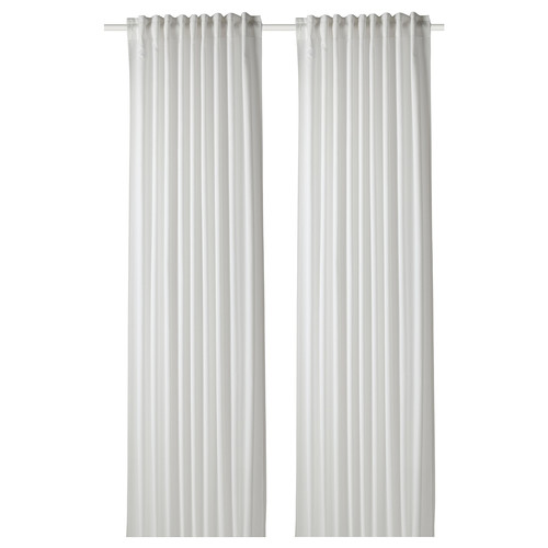 GUNNLAUG Sound absorbing curtain, white, 145x300 cm