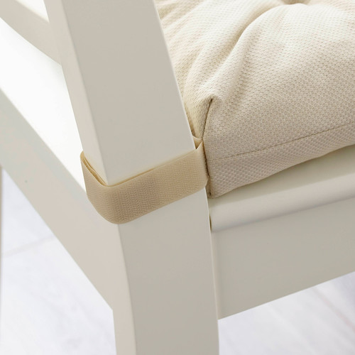 MALINDA Chair cushion, light beige, 40/35x38x7 cm