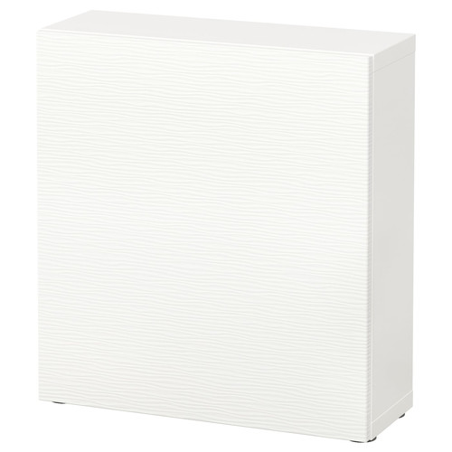 BESTÅ Shelf unit with door, Laxviken white, 60x20x64 cm