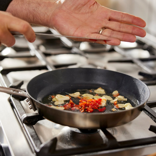 HEMKOMST Frying pan, stainless steel/non-stick coating, 24 cm