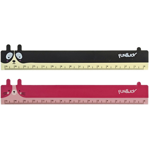 Fun&Joy Ruler 15cm 1pc, assorted colours