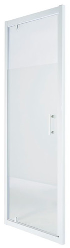 Pivot Shower Door Onega 70 cm, white/patterned