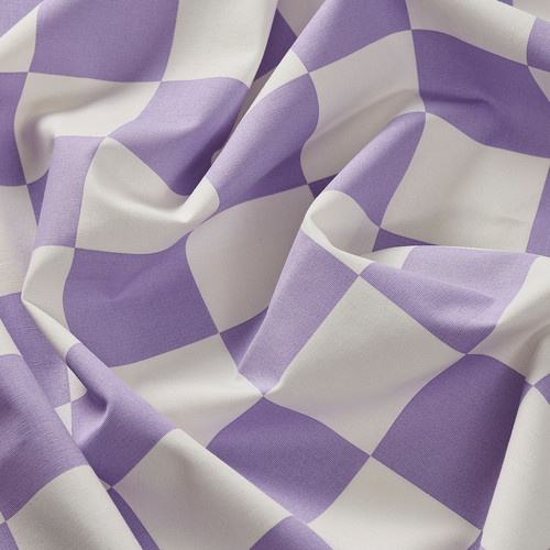 HÄNGPELARGON Pre-cut fabric, white/lilac, 150x300 cm