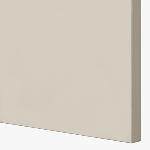 METOD/MAXIMERA Base cabinet for hob+oven with drawer, white/Havstorp beige, 60x60 cm
