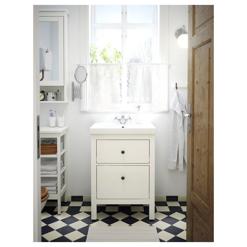 HEMNES Sink cabinet with 2 drawers, white, 60x47x83 cm