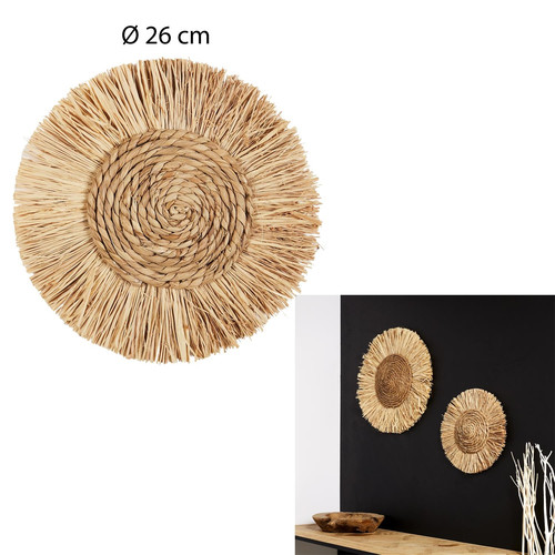 Wall Decoration Rafia 26cm, round