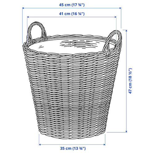 FLODBJÖRK Plant pot, in/outdoor light grey-brown, 41 cm