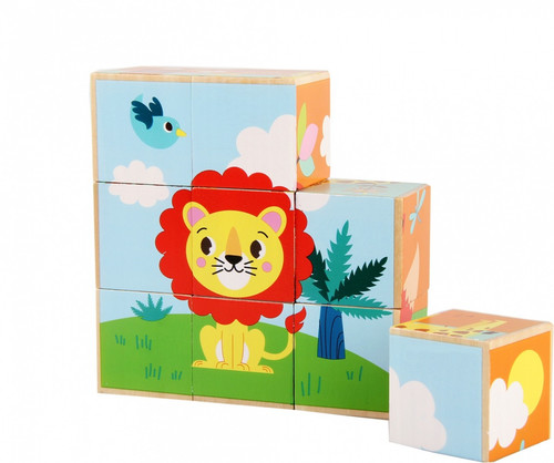 iWood Wooden Blocks Wild Animals 18m+