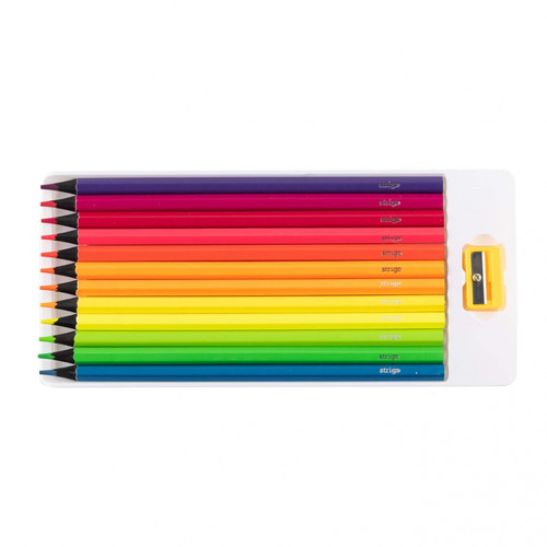 Strigo Neon Coloured Pencils 12 Colours