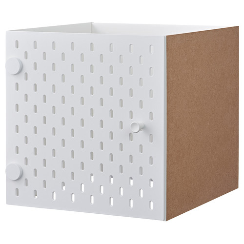 KALLAX Insert with pegboard, white, 33x33 cm