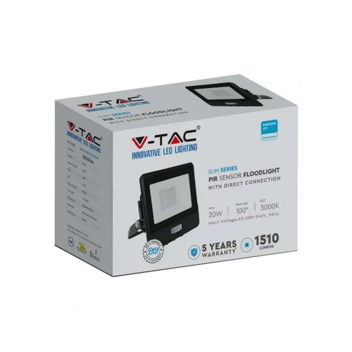 V-TAC Floodlight 20W 6500K 1510lm, black