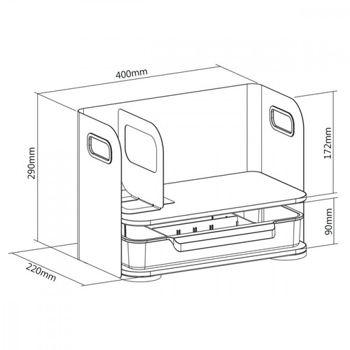 MacLean Desk Organizer with Drawer ER-44