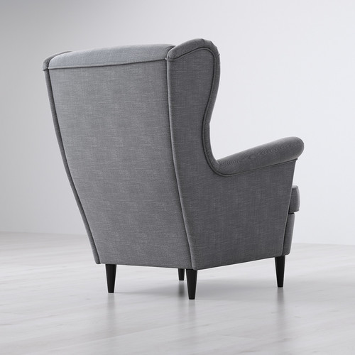 STRANDMON Wing chair, Nordvalla dark grey