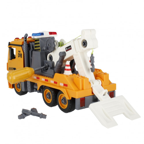 DIY Assembly City Service Tow Truck with Light & Sound 3+