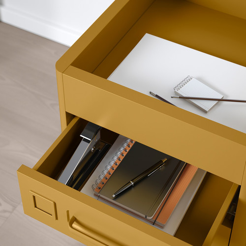 IDÅSEN Drawer unit with smart lock, golden-brown, 42x61 cm