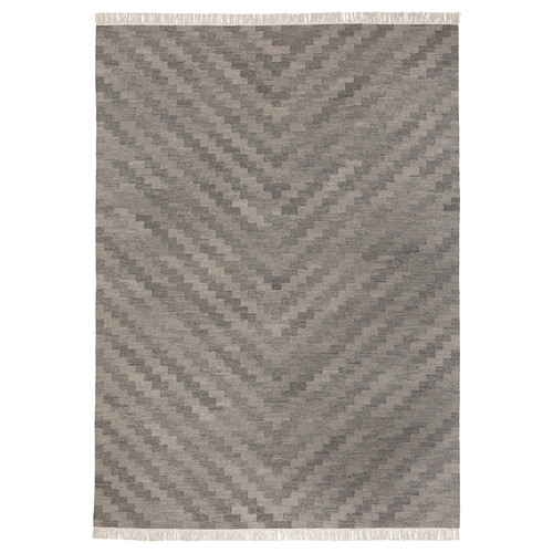 KNAPPHIRS Rug, flatwoven, grey/handmade, 170x240 cm