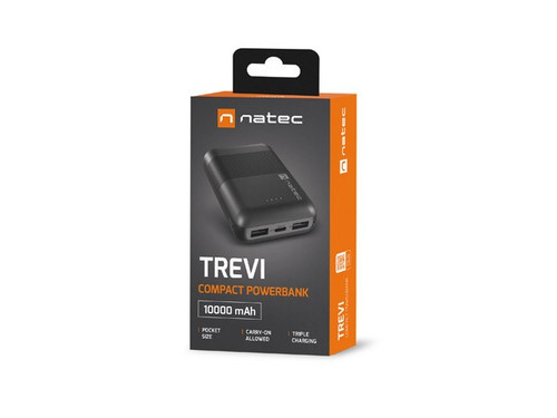 Natec Power Bank Powerbank Trevi Compact 10000mAh 2x USB + USB-C