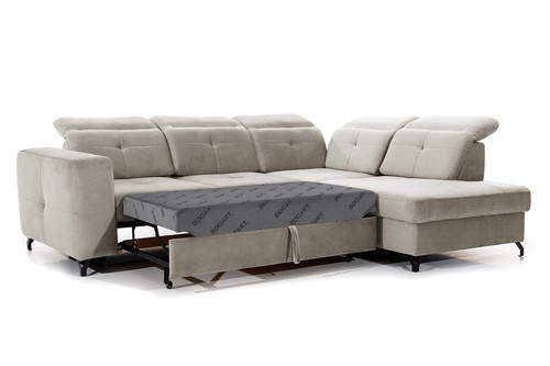 Corner Sofa-Bed Right Belavio L Vogue 2 Beige