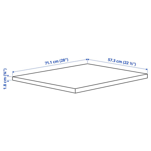 KOMPLEMENT Shelf, dark grey, 75x58 cm