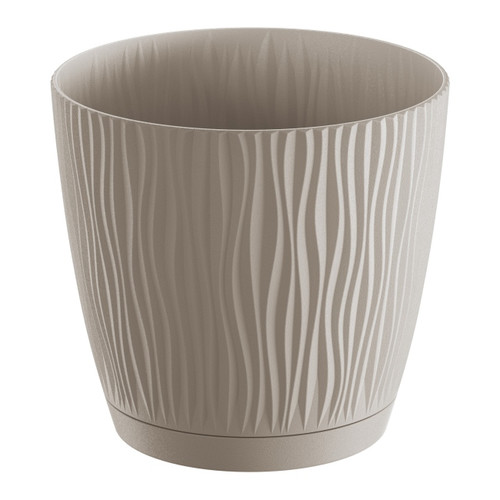 Plant Pot with Saucer Sandy 18.8 cm, mocca