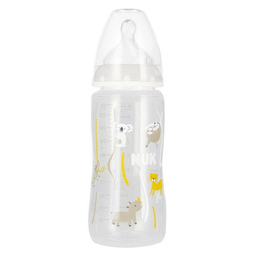 NUK First Choice Plus Baby Bottle with Temperature Control 300ml 0-6m, grey