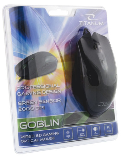 MOUSE FOR GAME PLAYERS,TM106 USB, 6D, DPI 2000 GOBLIN