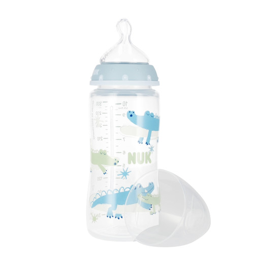 NUK First Choice Plus Baby Bottle with Temperature Control 300ml 6-18m, blue