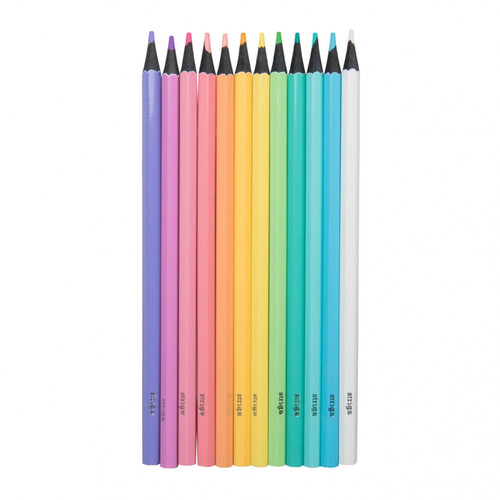 Strigo Pastel Coloured Pencils 12 Colours