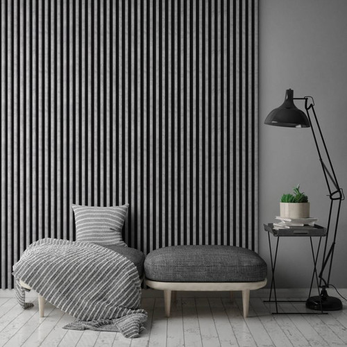 Stegu Wall Decorative Lamellas Comfort, urban/black, 5 slats/1 tile