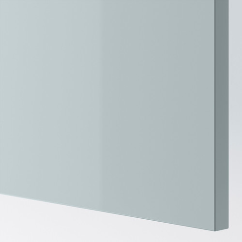 KALLARP Drawer front, high-gloss light grey-blue, 80x20 cm