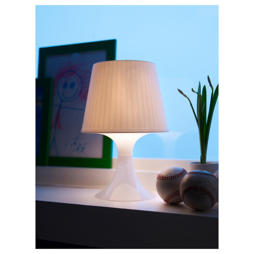 LAMPAN Table lamp, white, 29 cm