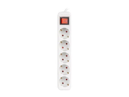 Lanberg Power Strip 1.5m 5x Schuko Outlet PS1-05F-0150-W, white