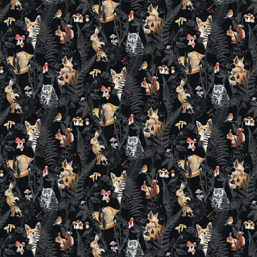 GoodHome Vinyl Wallpaper on Fleece Hidd, black