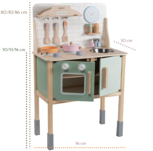 Joueco Wooden Kitchen Playset with Accessories 3+