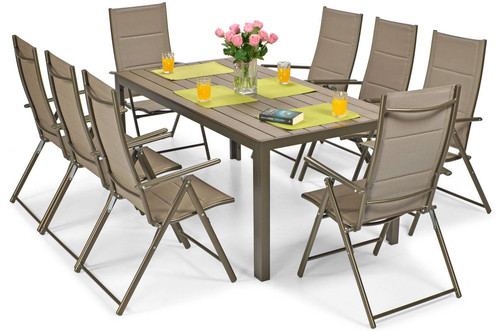 Large Outdoor Furniture Set Modena Max, brown