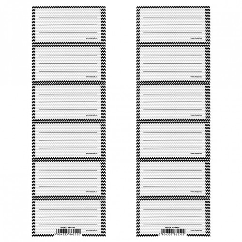Starpak Label Stickers for Notebooks Black & White 25-pack