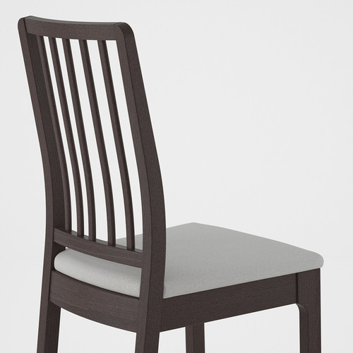 EKEDALEN Chair, dark brown, Orrsta light grey