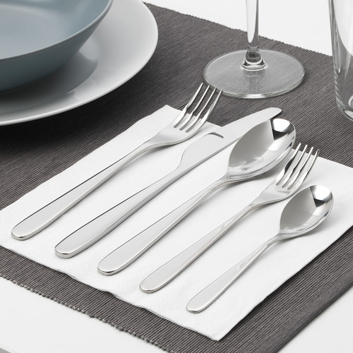 TILLAGD 24-piece cutlery set, stainless steel