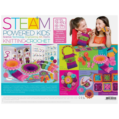 4M Steam Powered Kids Knitting & Crochet 5+