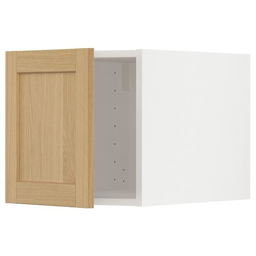 METOD Top cabinet, white/Forsbacka oak, 40x40 cm
