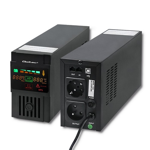 Qoltec UPS MONOLITH 800VA 480W LCD USB