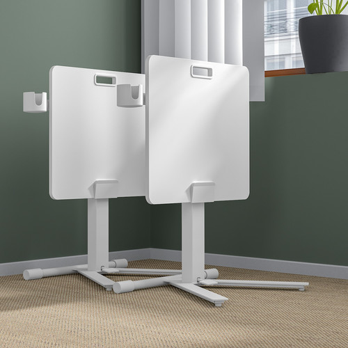 MITTZON Laptop table with castors, white, 66x50 cm