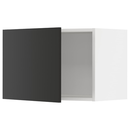 METOD Wall cabinet, white/Nickebo matt anthracite, 60x40 cm