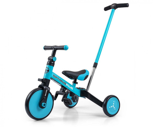 Milly Mally Balance Bike Ride On - Bike 4in1 OPTIMUS PLUS Blue 12m+