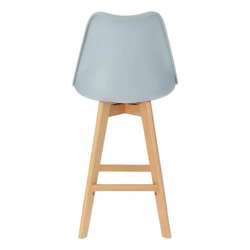 Bar Stool Norden Wood, low, PP, grey